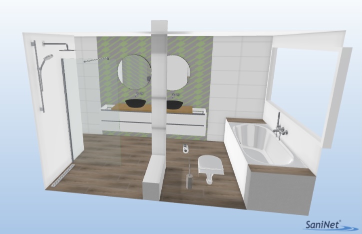 ontwerp van de nieuwe badkamer